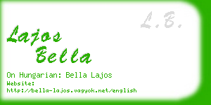 lajos bella business card